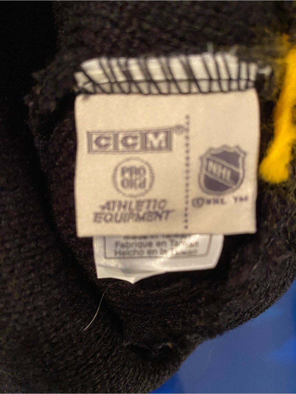 CCM Bruins Black and Yellow Pom Beanie Hat - Picture 4 of 5